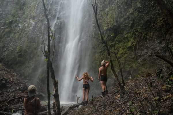 Visiting the waterfall